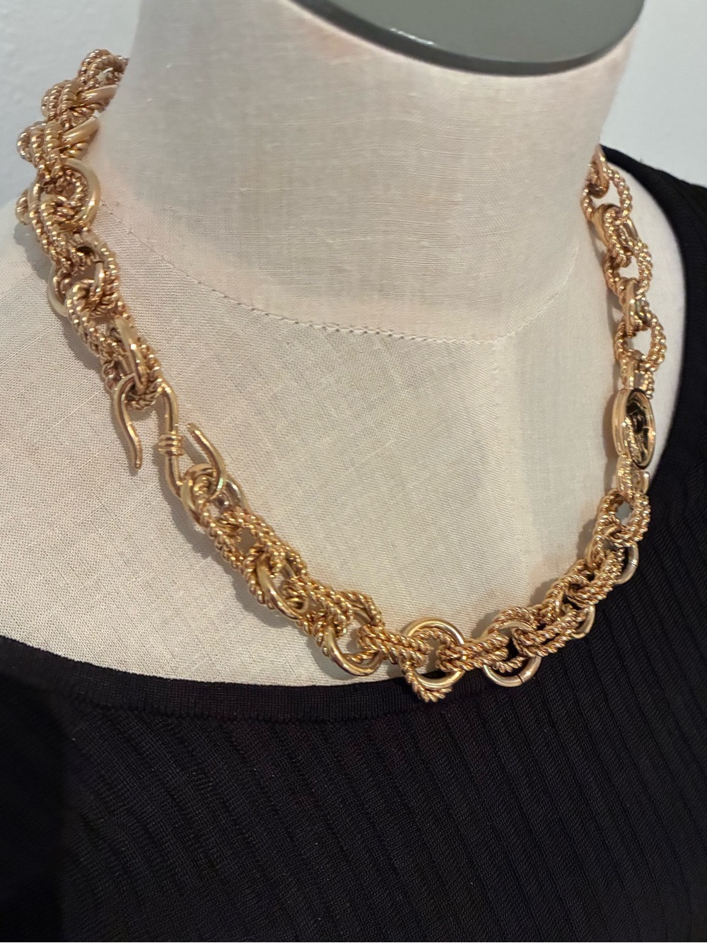 Monet 90’s Gold Rope-Link Statement Necklace - Women Jewelry
